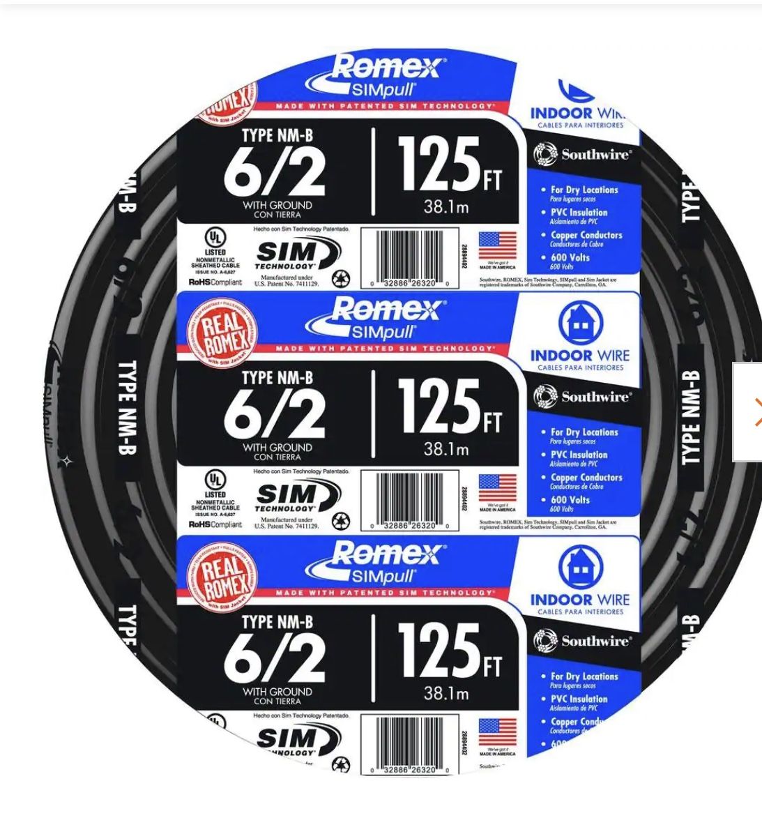 Wire Romex 6/2 * 125 Feet for Sale in Orlando, FL - OfferUp
