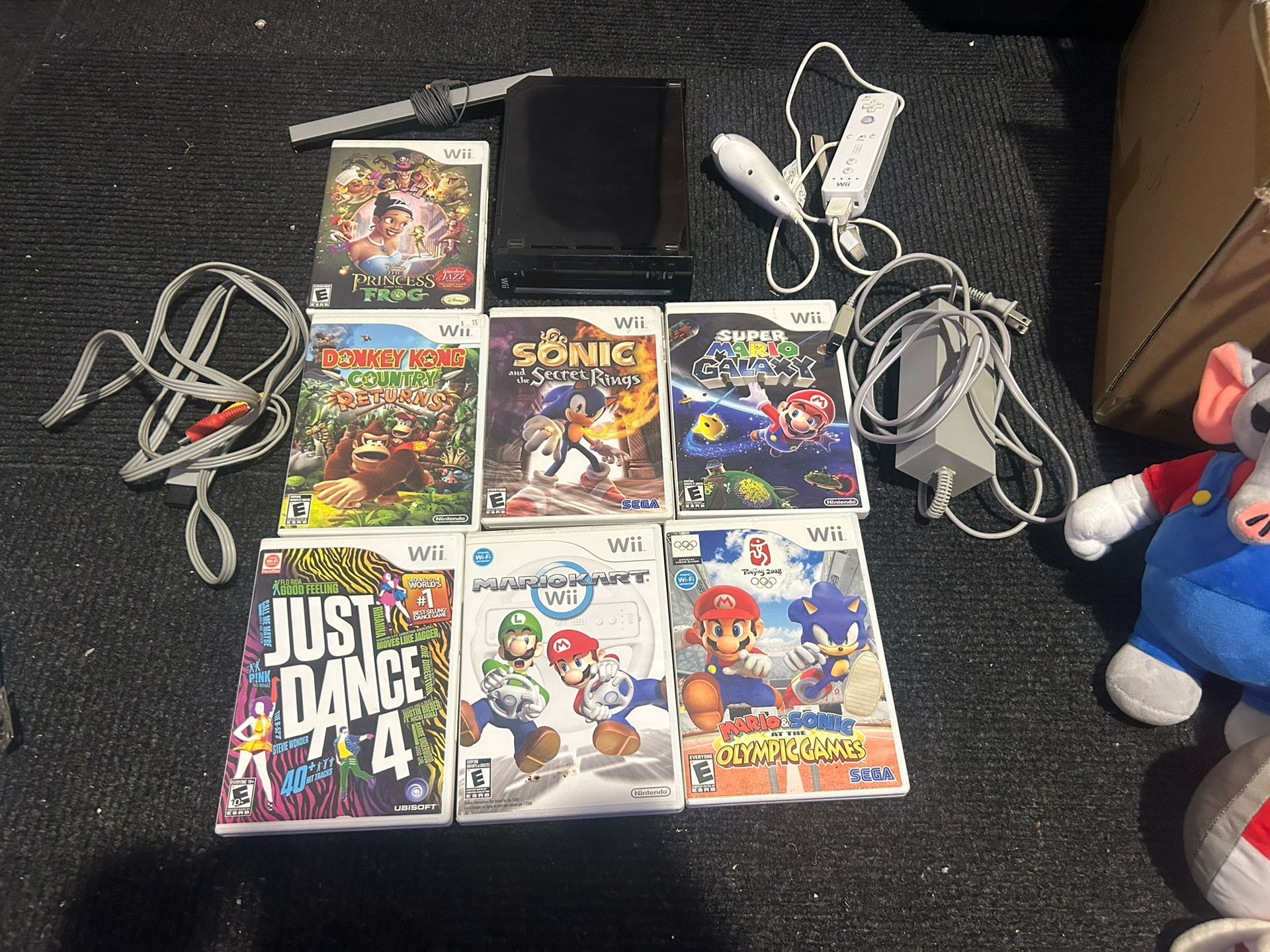 Nintendo Wii With 7 Games