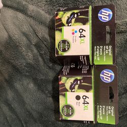 hp ink 64XL Tri-color And 64XL Black