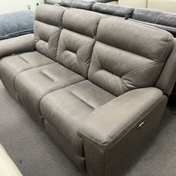 Fabric Power Recliner Sofa 