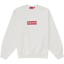 Washed White Supreme Box Logo Crewneck 2025 Medium M