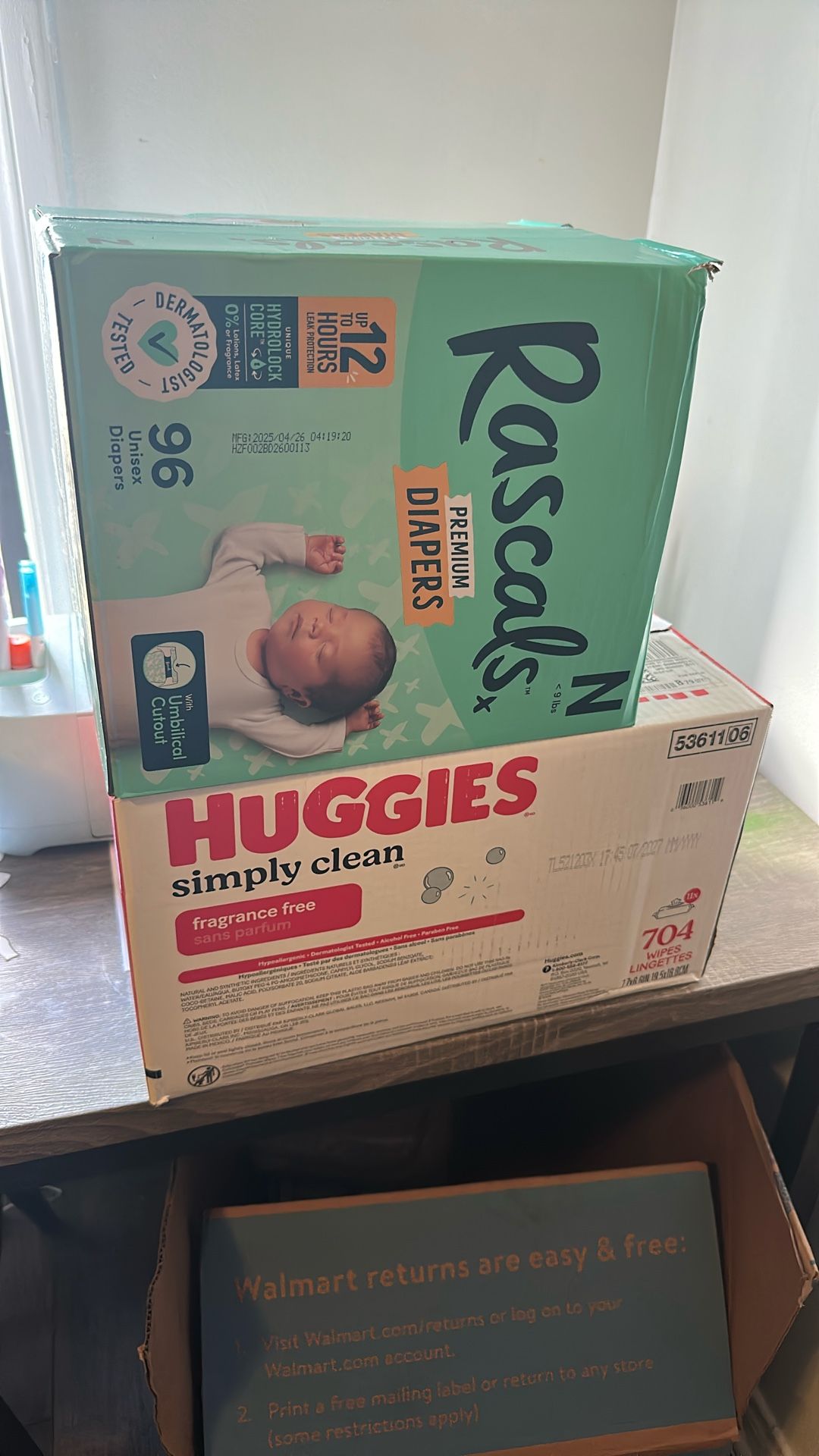 newborn diapers and wipes