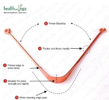 100%copper Tongue Cleaner Scraper Ayurvedic
