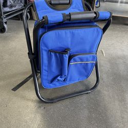 Insulated Backpack Cooler with Folding Stool Chair