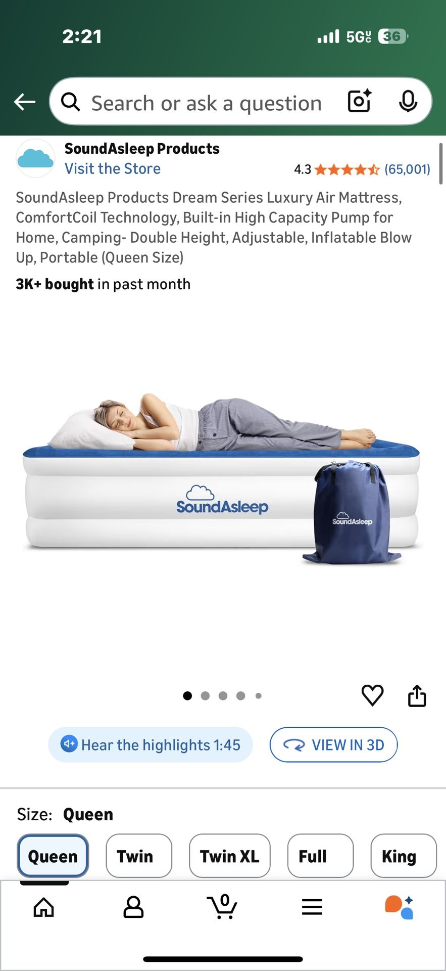 Soundasleep Luxury Air Inflatable Mattress