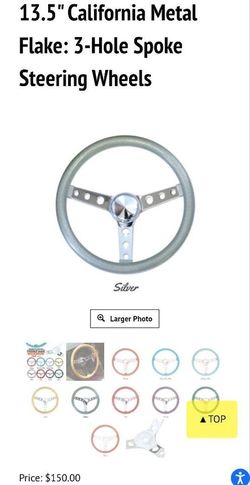13.5" Mooneyes California Metal Flake Steering Wheel + Shift Knob