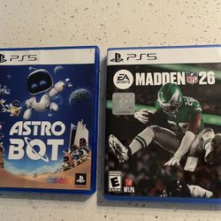 Astro Bot And Madden 26 PlayStation 5 PS5 45.00 Each