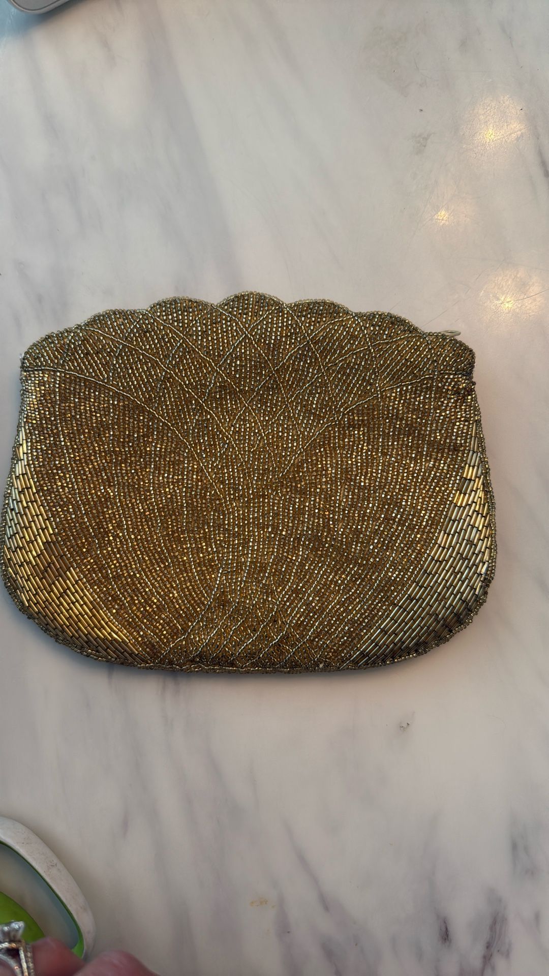 Gold Beaded CC Courtenay Purse