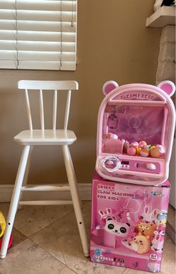 Kids Bundle: Claw Machine + Solid Wood High Chair / Kids Chair