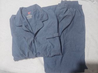Hanes navy blue polyester pajama set in size Medium