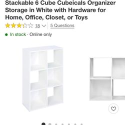 White Cubical Organizer