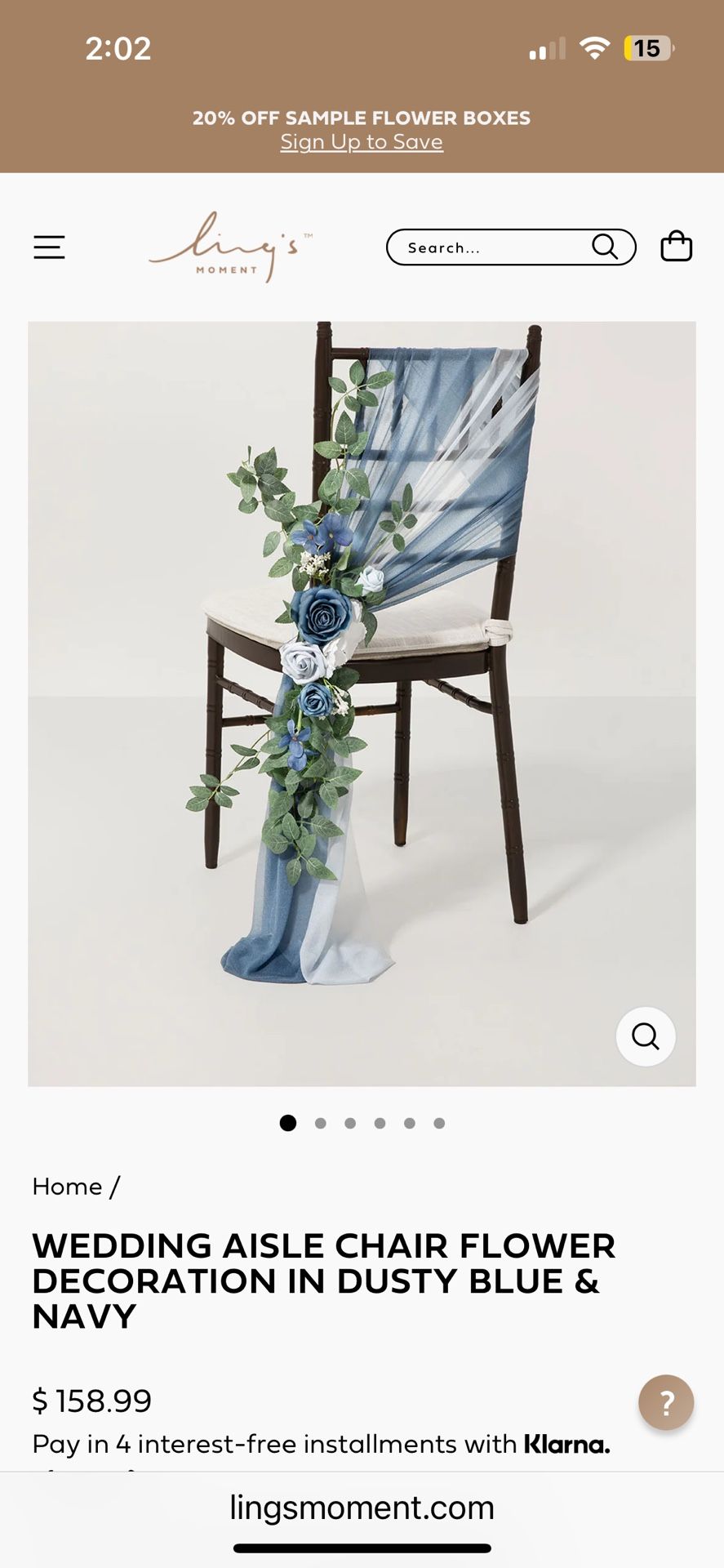 Dusty Blue Chair Decorations