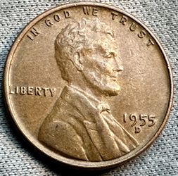 1955 D D/D Lincoln Wheat Cent 