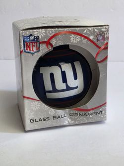 NFL New York Giants 3 Inch Glass Ball Christmas Ornament NIB