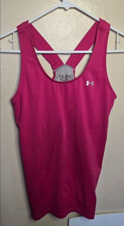 Under Armour Fitted Heatgear Shelf Bra Lined Strappy Racerback Tank Size Medium