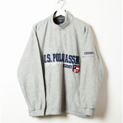US Polo Assn XL 1/4 Zip Gray Fleece Pullover