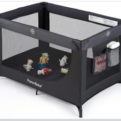 Portable Baby Pack and Play Travel Crib – Foldable Playard w/ Mattress & Carry Bag