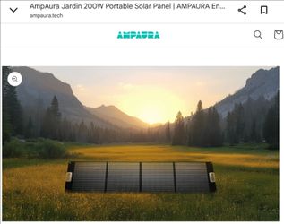 AmpAura Jardin 200W Portable Solar Panel