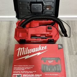 Milwaukee M18 18-Volt 2 Gal. Lithium-Ion Cordless Wet/Dry Vacuum (Vacuum-Only)