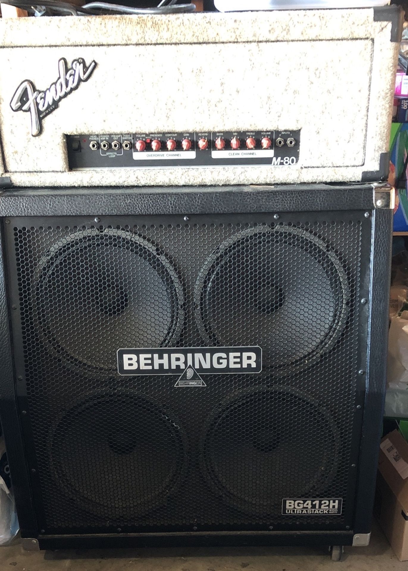 Fender M80 Amp With Behringer Speaker Cab 400W