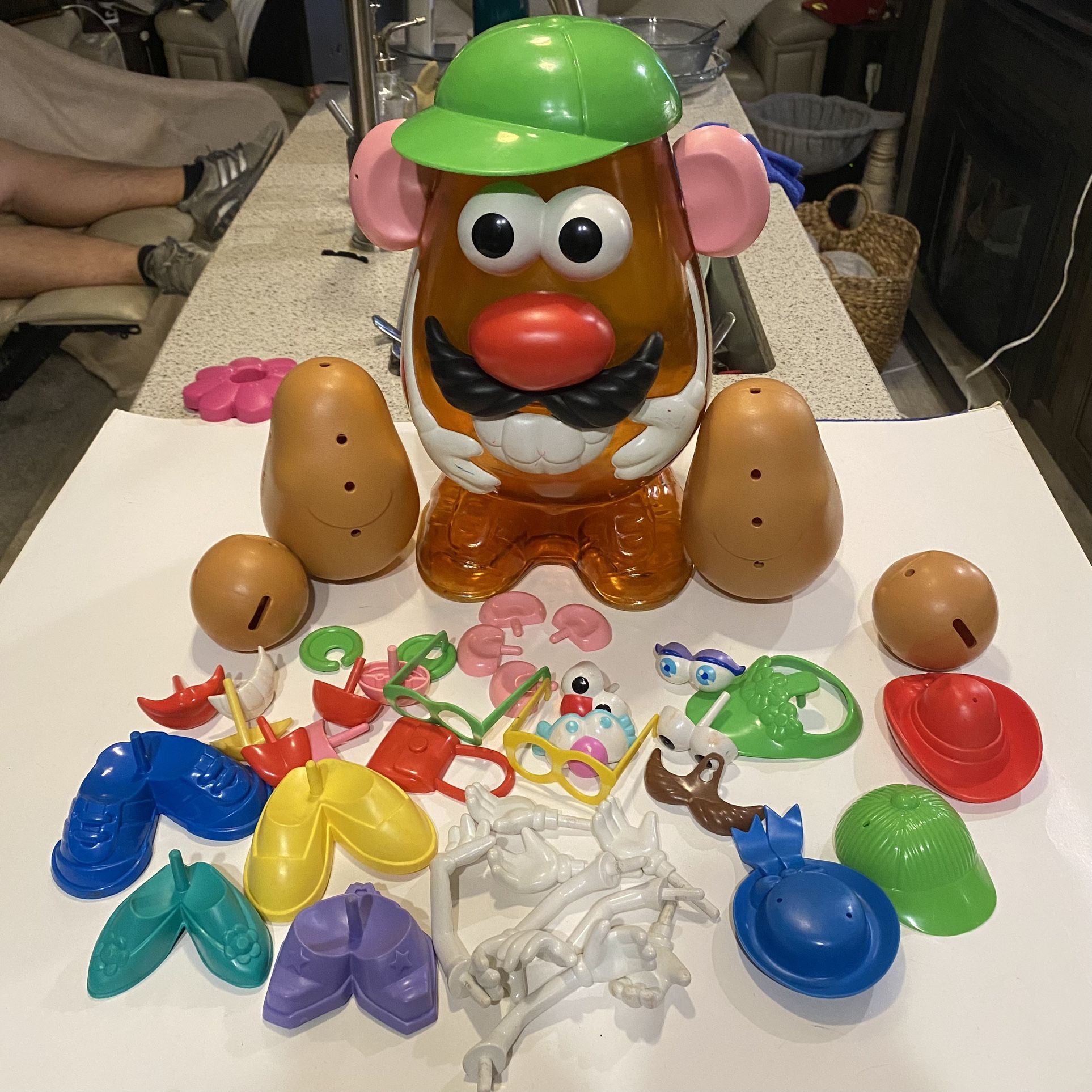 Hasbro Giant Mr. Potato Head Family Storage Container & Extra Parts Vintage