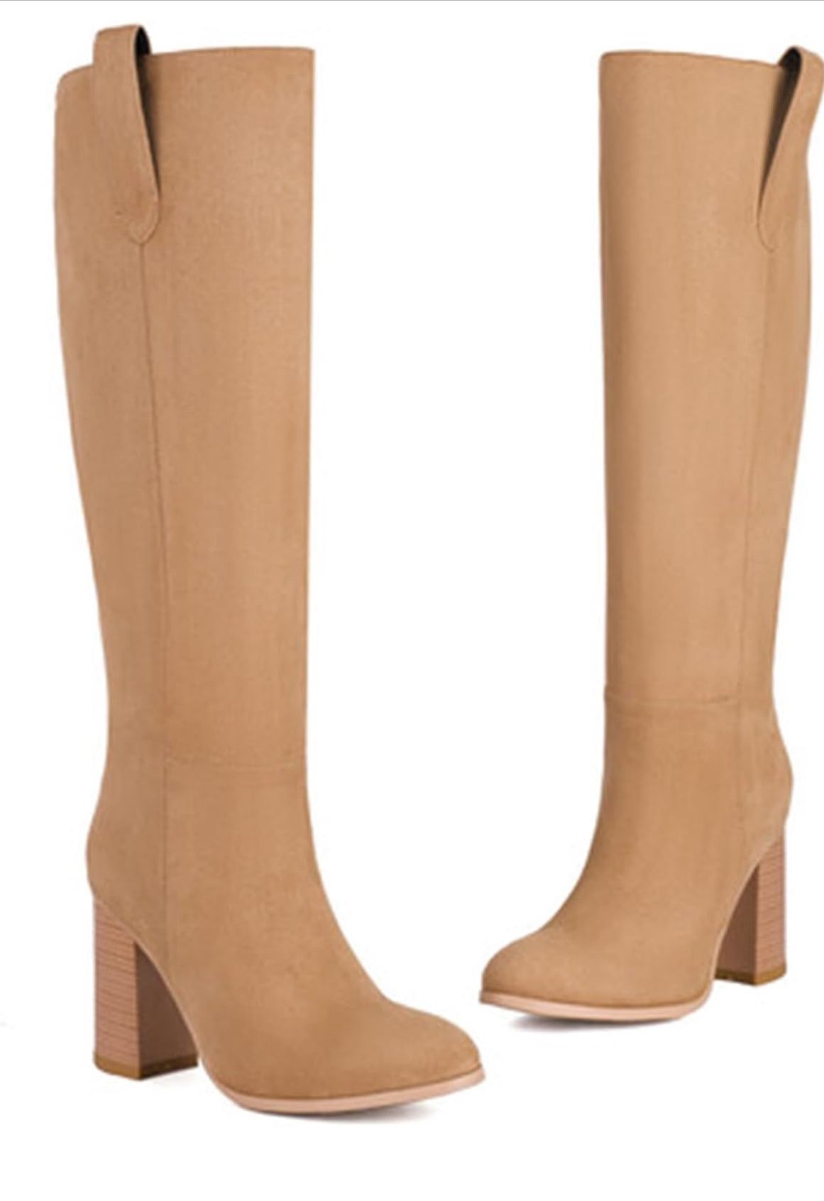 AIJIVOU Women's Knee High Boots Chunky High Heels