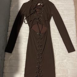 Long Sleeve Cross Cross Dress