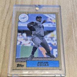 Sealed 2022 Topps Vault Los Angeles Dodgers Julio Urias '87 Blank Back Card #1/1
