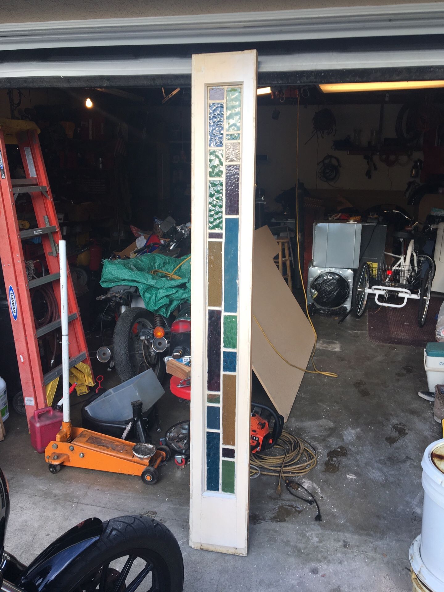 35 Year Old Colored Glass Door Insert