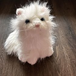 Ganz Webkinz Persian White Cat Kitty 8" Plush Stuffed Animal Blue Eyes HM110