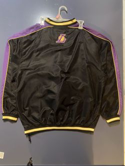 Vintage Purple Black and Yellow NBA Nike Lakers Sweater Medium