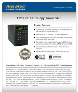 Aleratec USB Hard drive copy tower