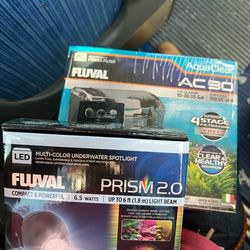 Fluval AC 30 Aquarium Filter And Fluval Prism 2.0 Light