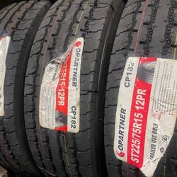 ST 225/75/15 New Trailer Tires 12 Ply LRF 