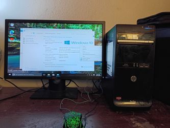 HP pavilion 1.6 terabytes HDD wifi desktop with monitor