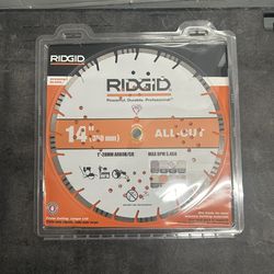 RIDGID 14 in All-Cut Segmented Rim Diamond Saw Blade for Masonry Concrete Tile Stone 25-AC14 NEW
