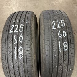 225/60 18 Pair Of Tires Brand Michelin 