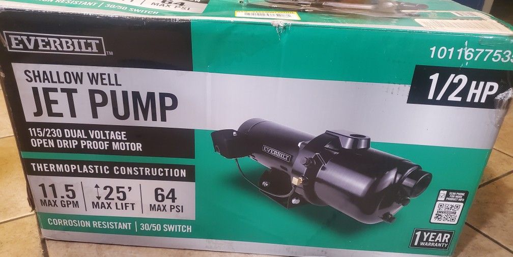 Everbilt
1/2 HP Shallow Well Jet Pump