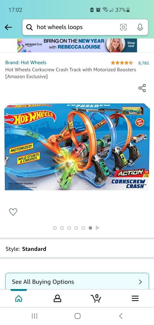 Hot Wheels Corkscrew Crash Track with Motorized Boosters