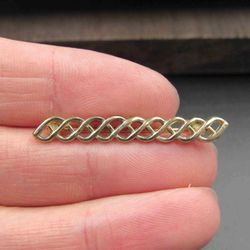 Gold Over Sterling Silver Simple Pattern Pin Brooch