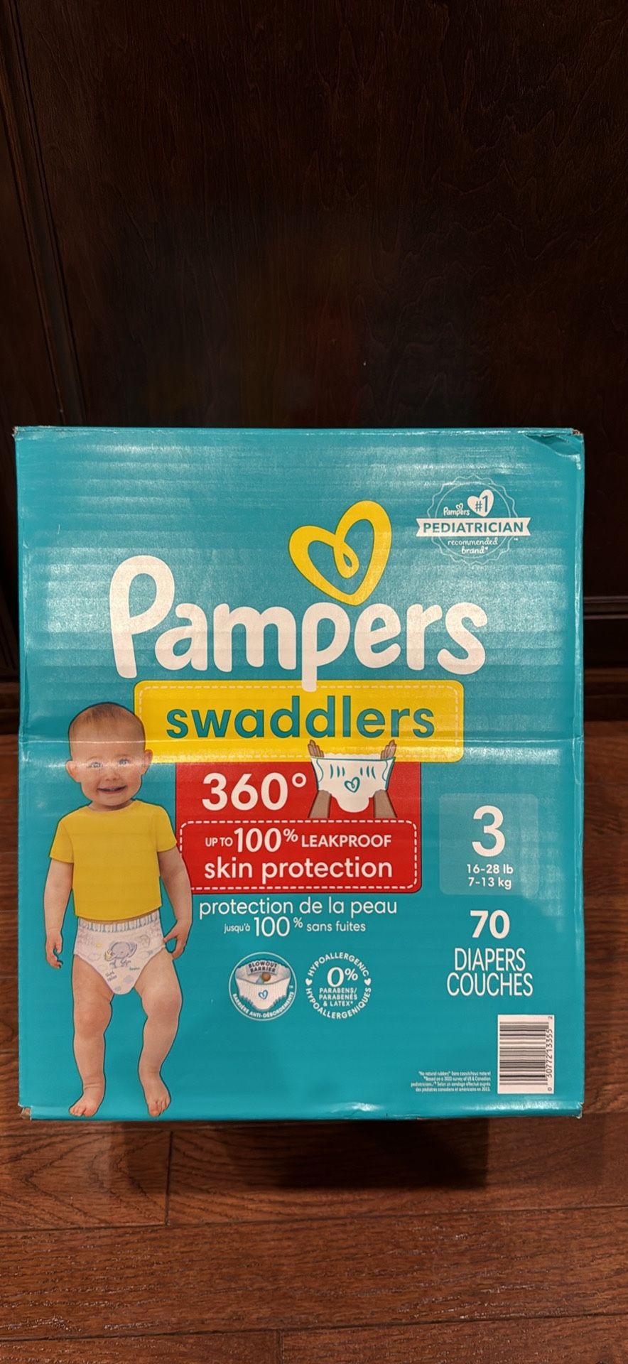 Pampers swaddlers size3 $25/each box
