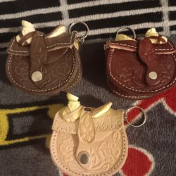 Leather Keychain Coin Purse