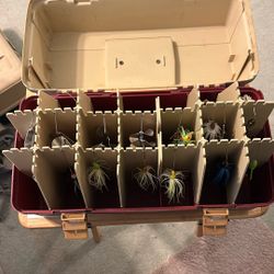Tackle Box With All The Buzzbaits And Spinnerbaits