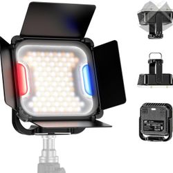 LED Studio Light for Photography, 30W MAX Bi-Color Studio Lights, 5400mAh Battery, 2500K-9000K Color Temperature, 180° Adjustable