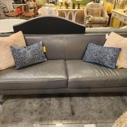 Grey American Leather Sofa 