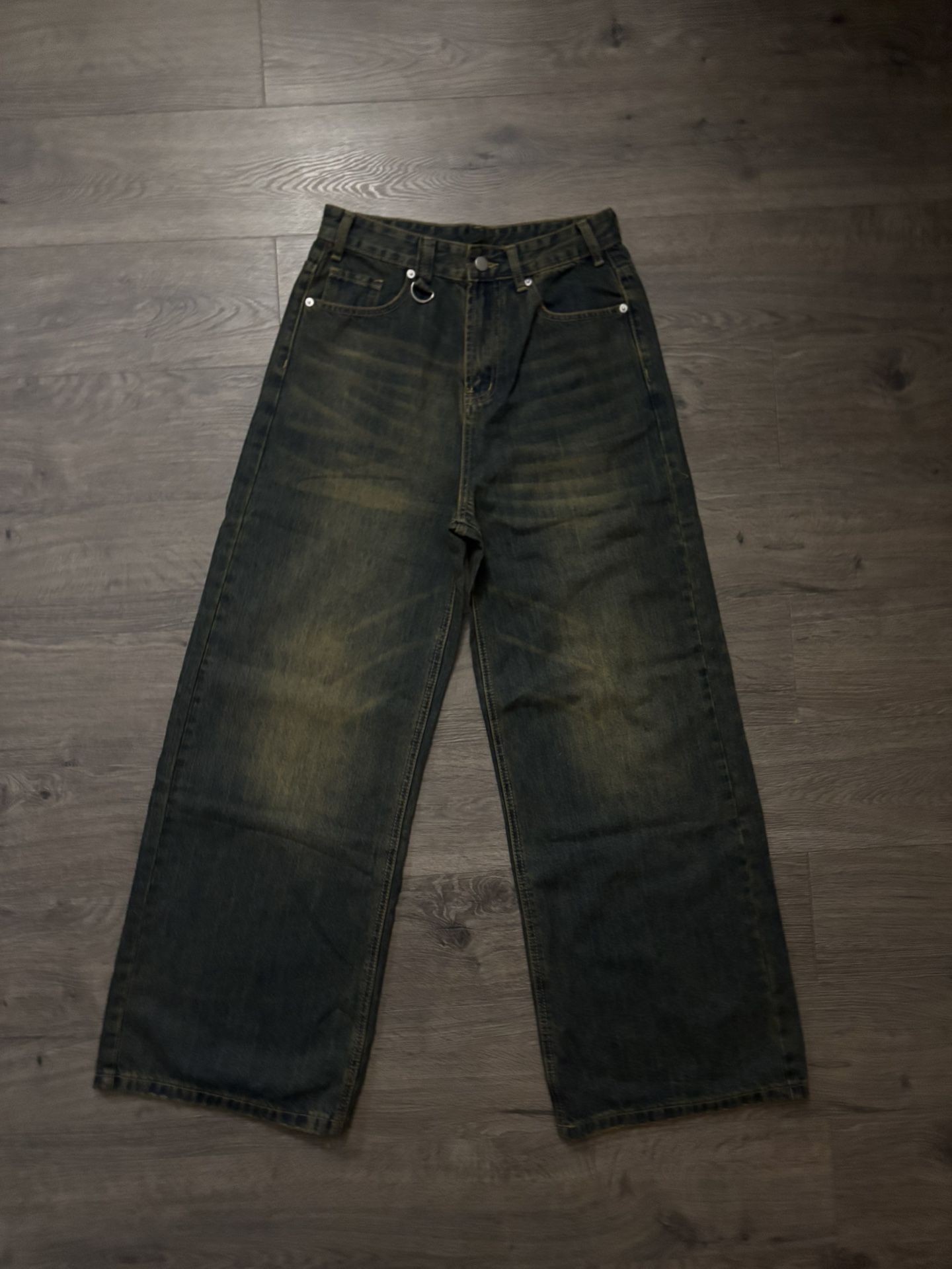 Wide-Leg Vintage Washed Jeans [Size 28]
