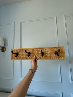 Boho Rattan Wall Hooks