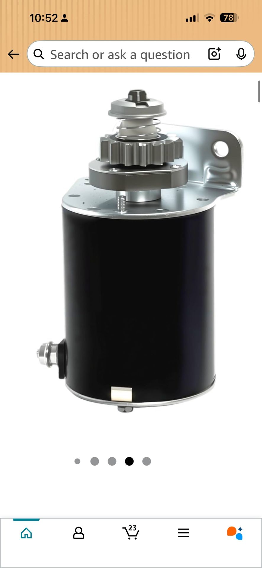 14 Teeth Starter Motor Compatible with Briggs and Stratton Cub Cadet 14.5 16 16.5 17 17.5 18 18.5 HP John Deere New Holland Toro Steel Gear 593934 693