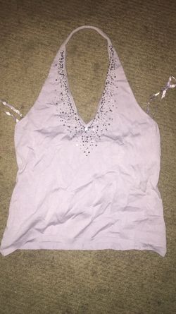 Lavender bling halter top