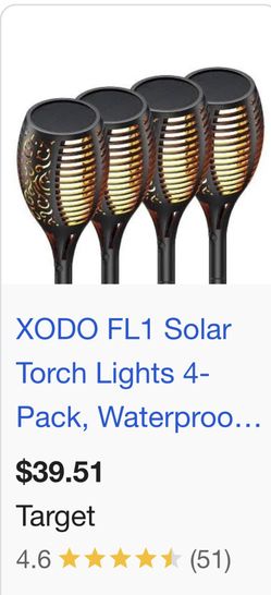 LED Solar Torch Lights – **8 PACK** (Outdoor Garden Lights)